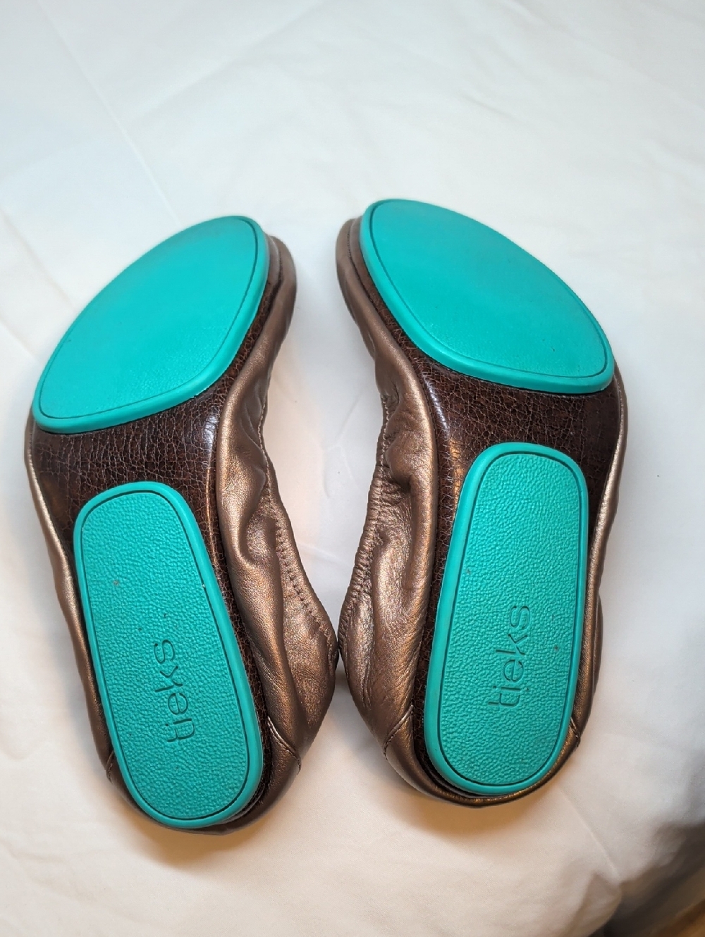 Tieks Ballet Flats | Metallic Bronze | Size 9 | Barely Worn - Picture 3 of 7